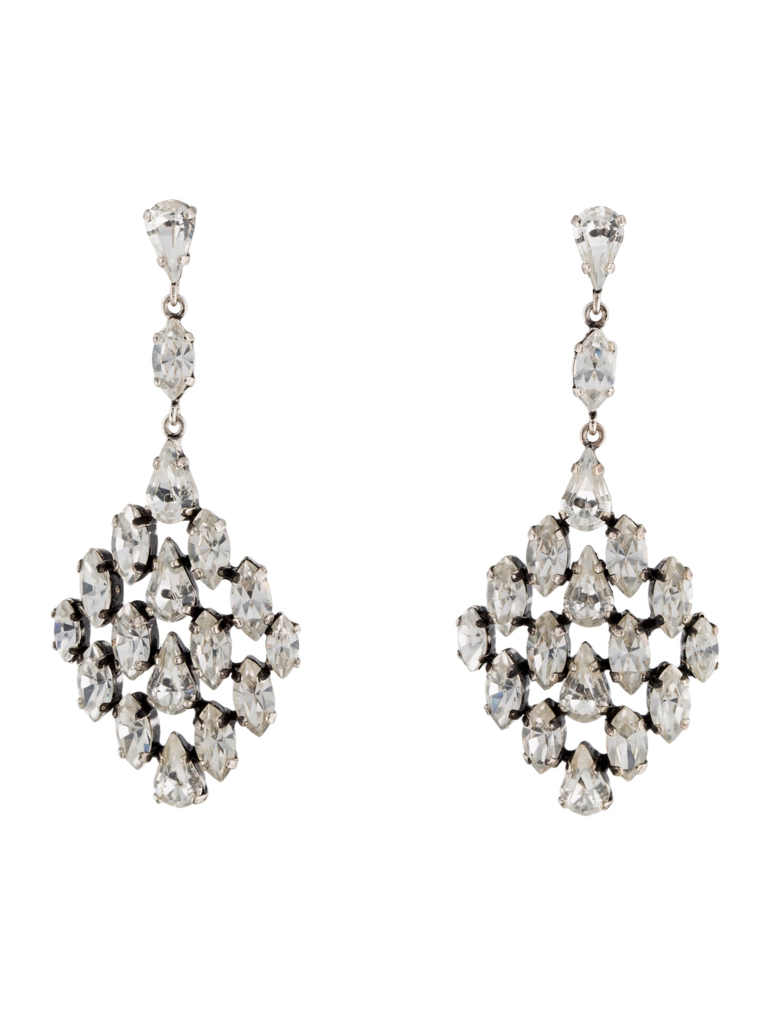 Saint Laurent Crystal Drop Earrings