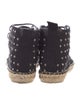 Saint Laurent Canvas Studded Accents Espadrilles