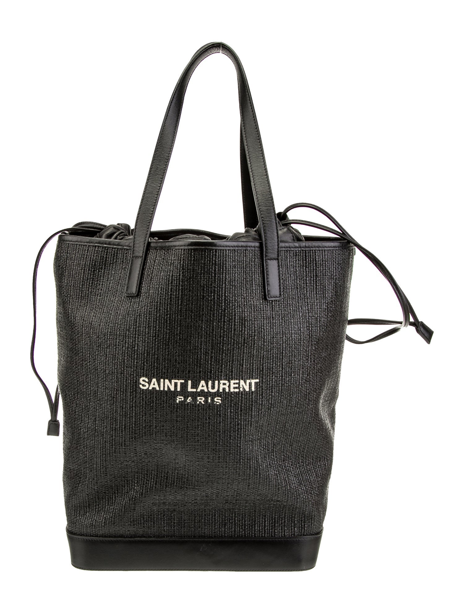 saint laurent teddy raffia bag