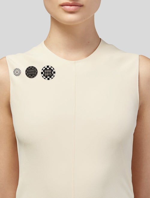 Saint Laurent Enamel Rude Boys Brooch Set