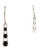 Saint Laurent Faux Pearl & Resin Mismatched Drop Earrings