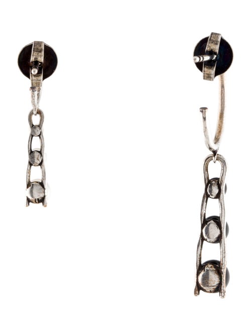 Saint Laurent Faux Pearl & Resin Mismatched Drop Earrings