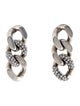 Saint Laurent Crystal Curb Link Drop Earrings