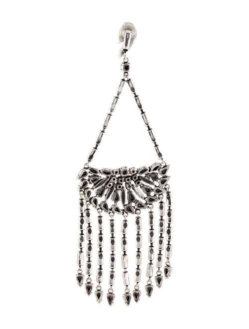 Saint Laurent Crystal Drop Clip-On Earrings