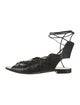 Saint Laurent Leather Animal Print Gladiator Sandals