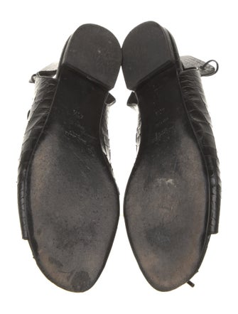 Saint Laurent Leather Animal Print Gladiator Sandals