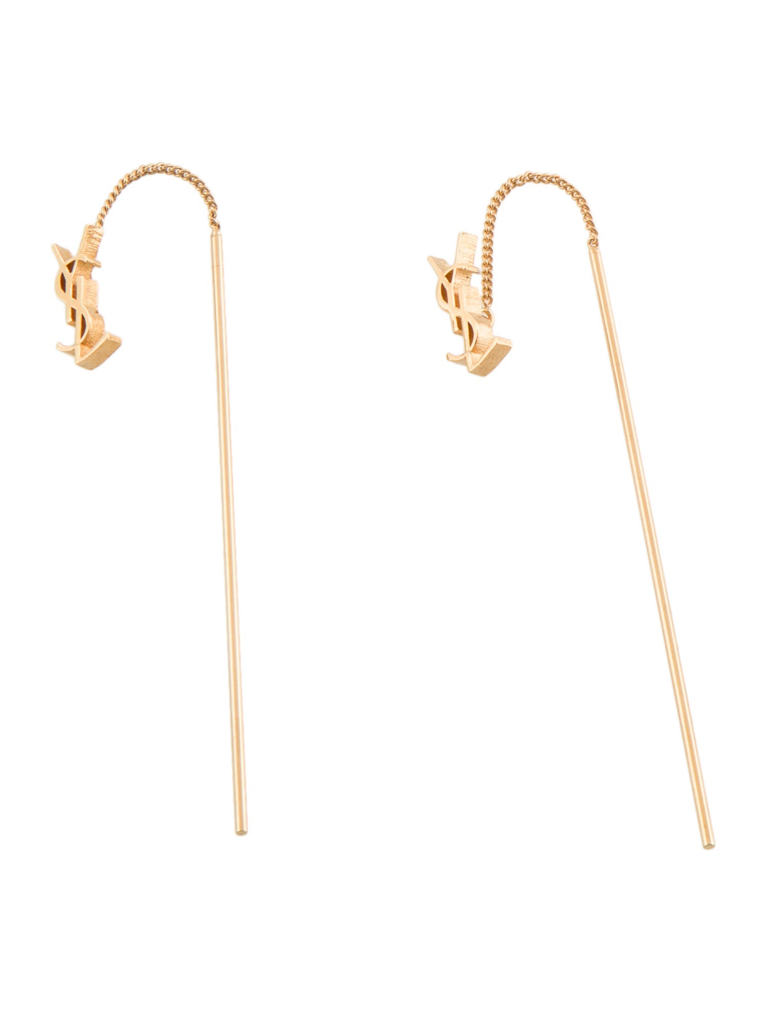 ピアス SAINT LAURENT CASSANDRE GOLD DANGLING EARRINGS Saint Laurent CASSANDRE GOLD DANGLING EARRING – LOZURI®