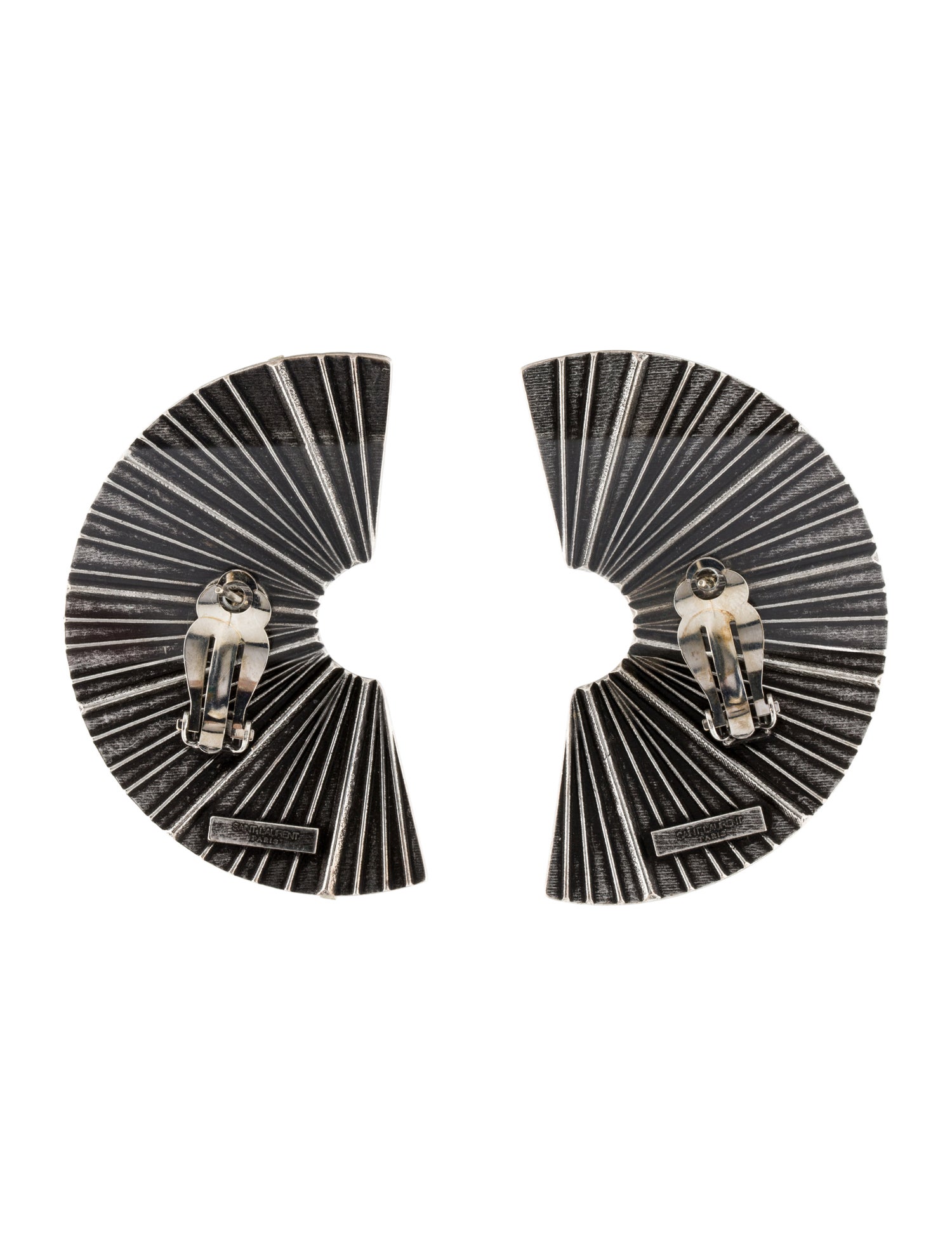 Saint Laurent Crystal Loulou Earclip Earrings