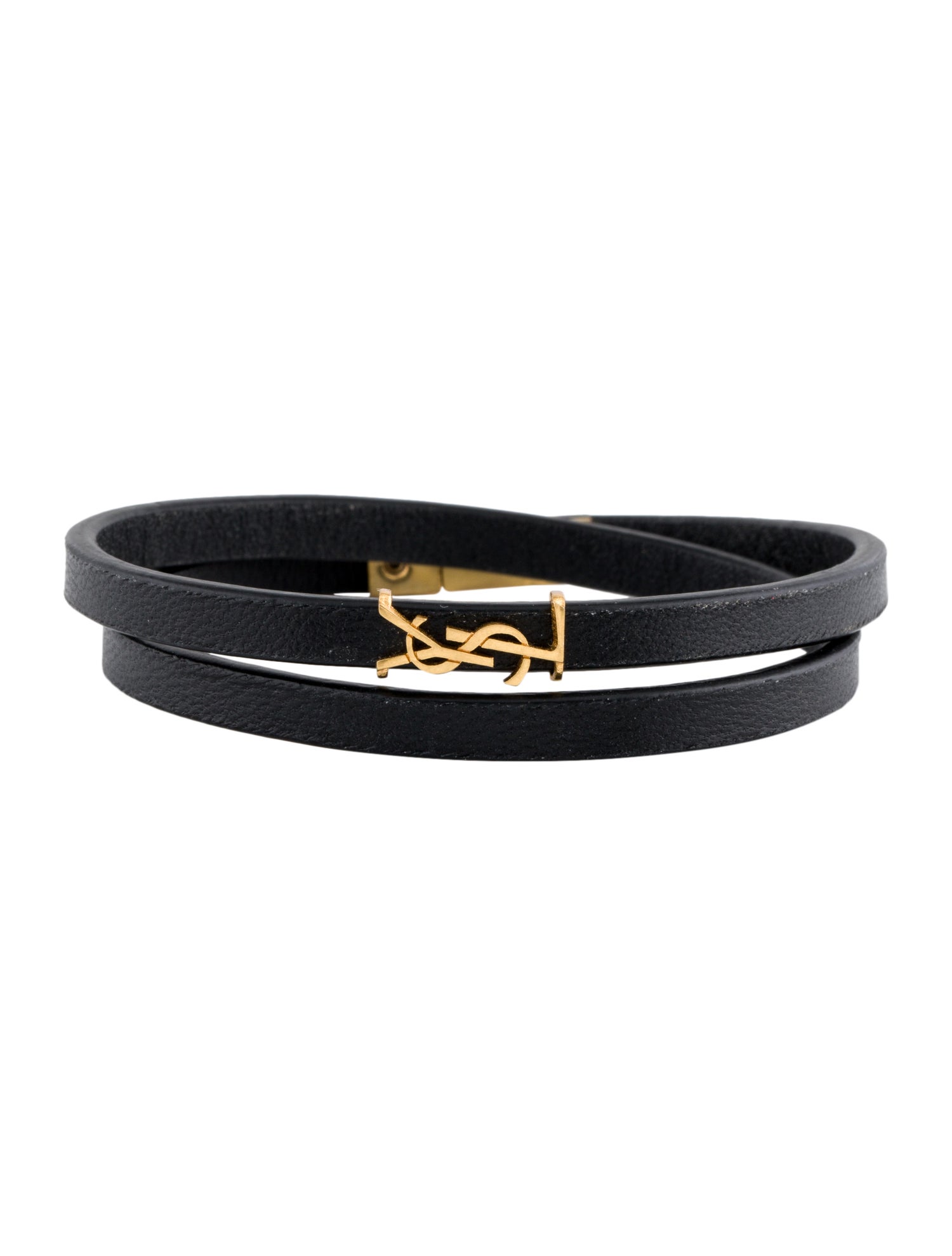 【関税＆送料込み】Saint Laurent Double-Wrap Leather Bracel 0400018784027_BLACK?wid=600&