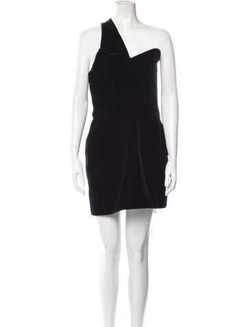 Saint Laurent Dresses One-Shoulder Mini Dress Us10, Fr42 | L