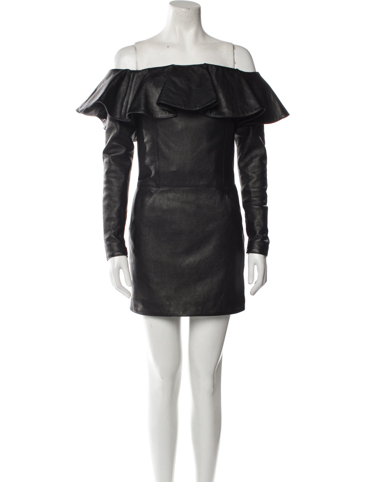 Saint Laurent Lamb Leather Mini Dress w/ Tags