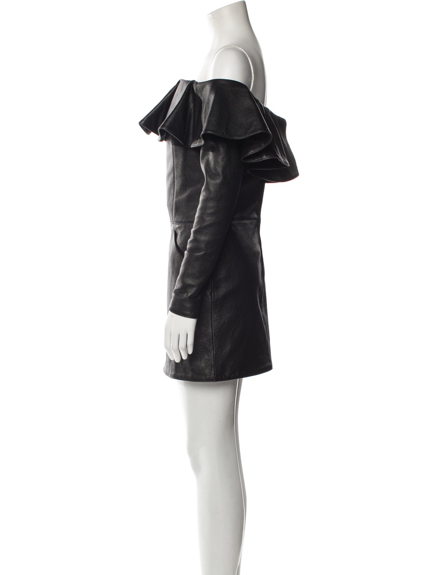 Saint Laurent Lamb Leather Mini Dress w/ Tags
