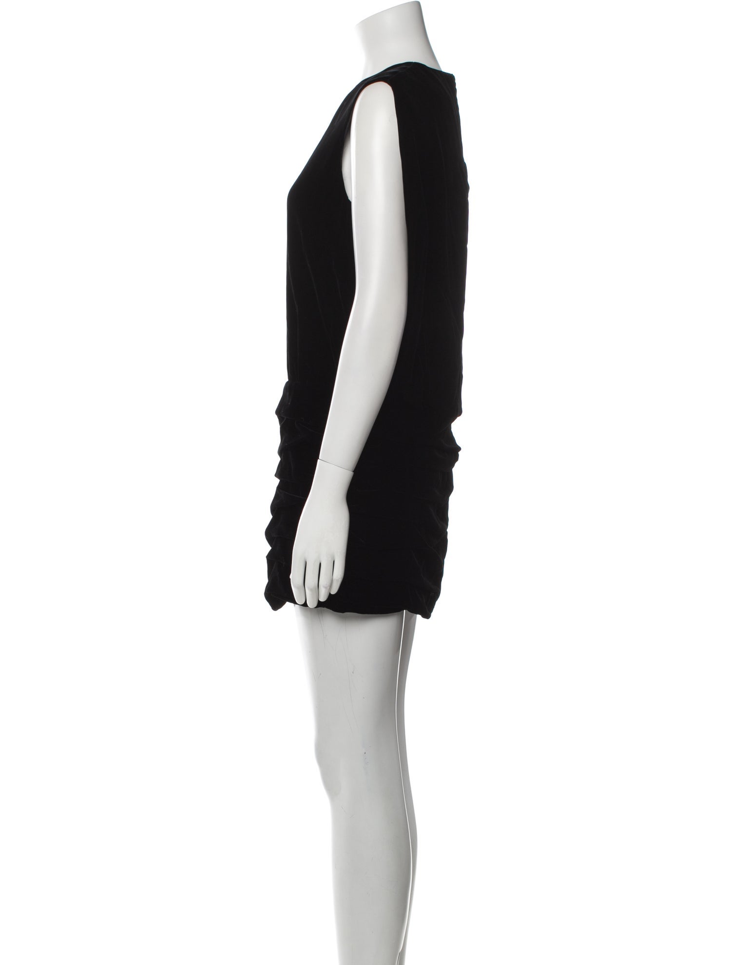 Saint Laurent Crew Neck Mini Dress