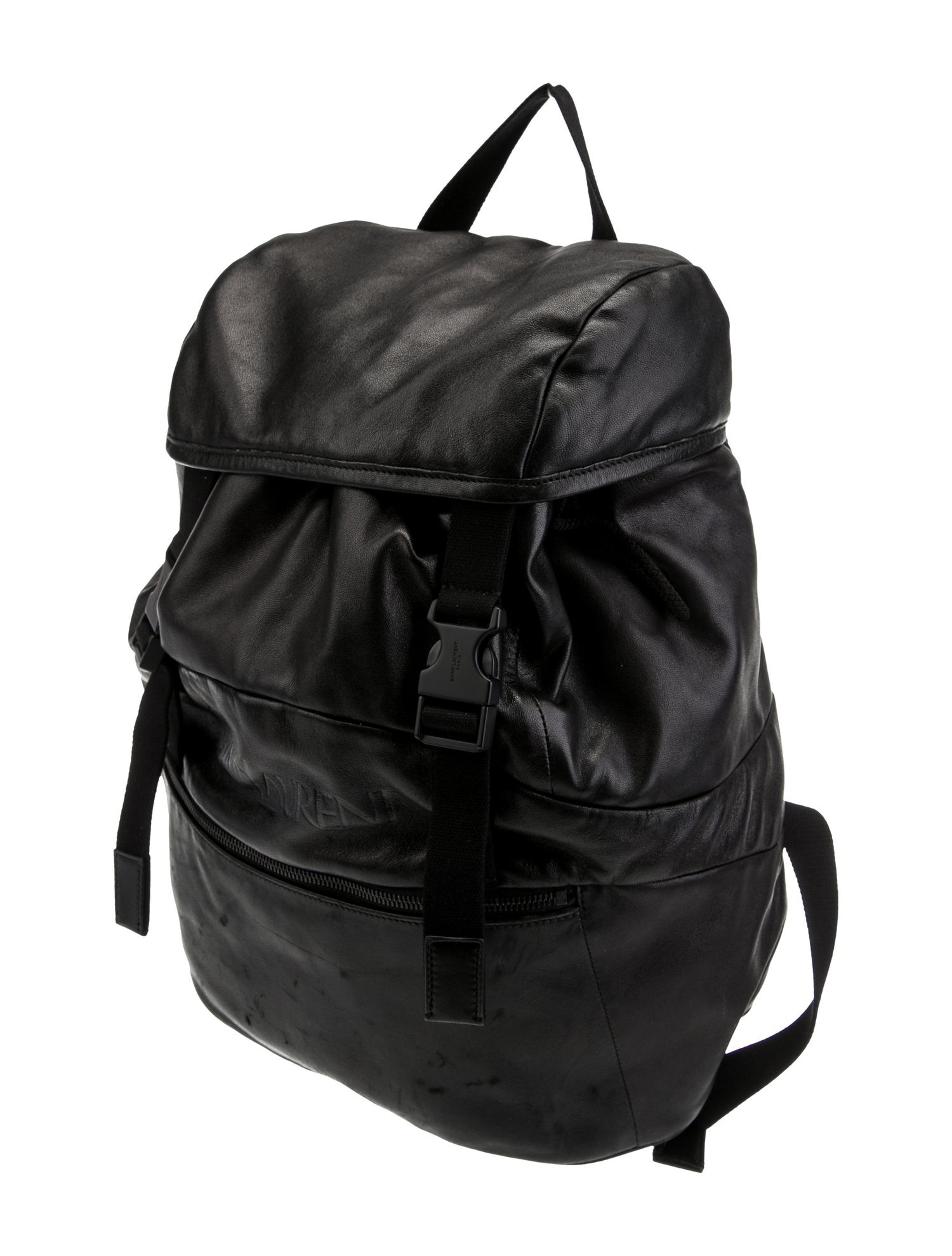 Saint Laurent 2023 Calfskin Logo Backpack