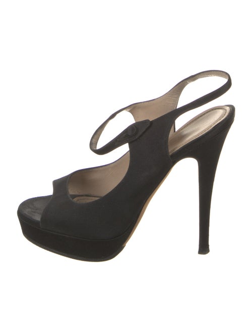 Saint Laurent Satin Slingback Sandals