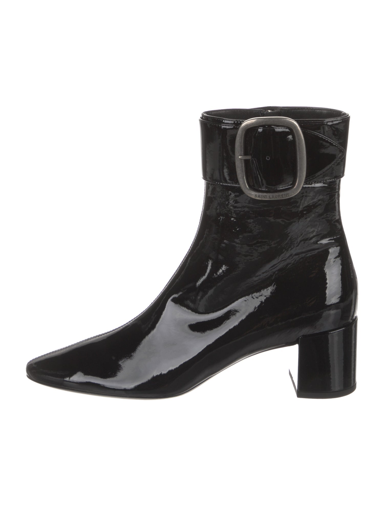 Saint Laurent Patent Leather Boots - Black Boots, Shoes