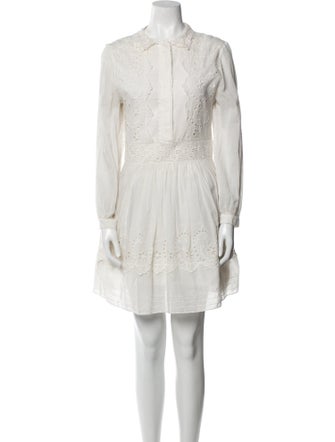 Saint Laurent Crew Neck Mini Dress