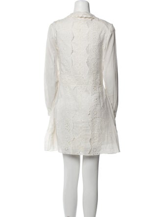 Saint Laurent Crew Neck Mini Dress