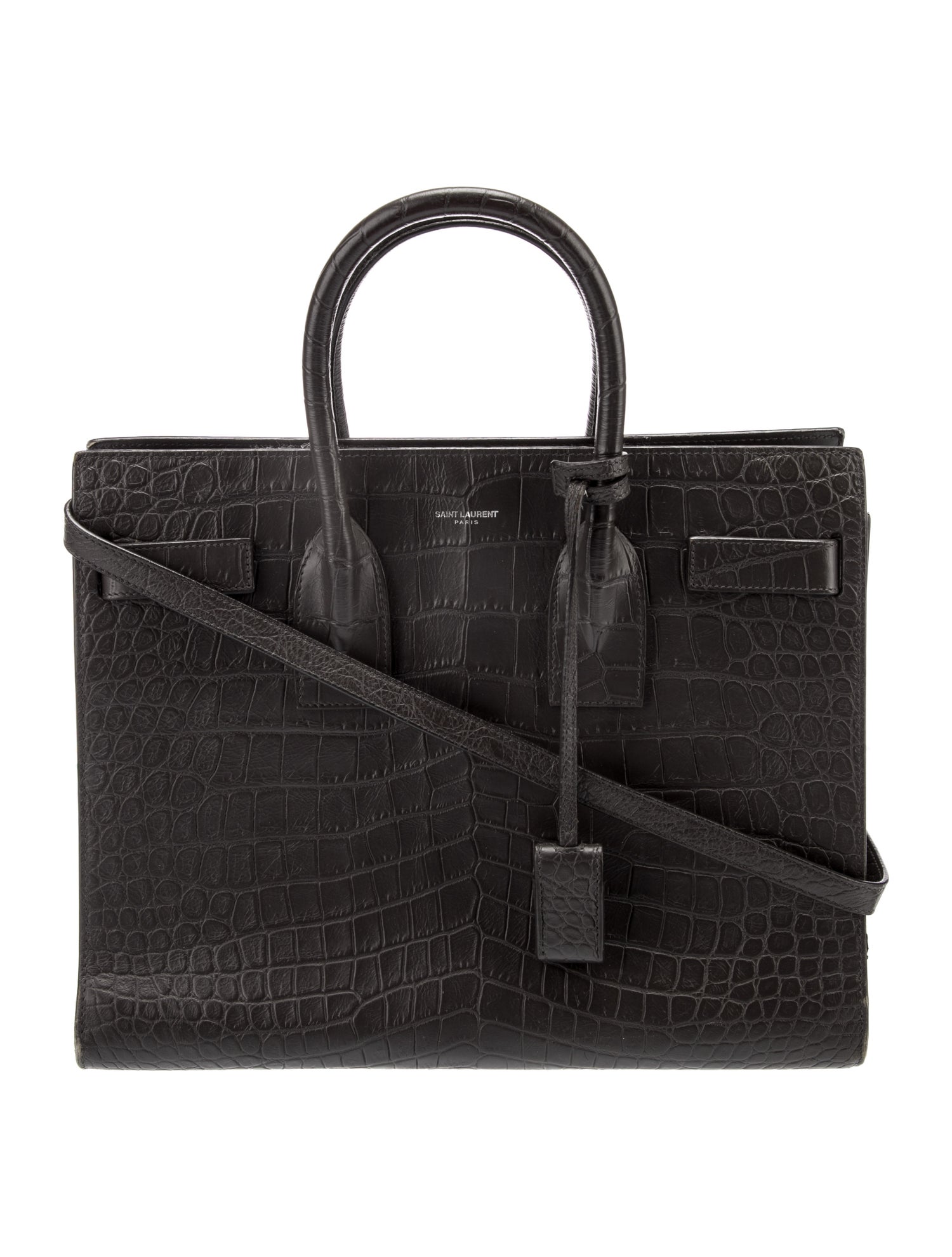 Saint Laurent Embossed Leather Sac De Jour - Black Totes, Handbags ...