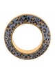 Saint Laurent Wide Animal Printed Enamel Bangle Bracelet