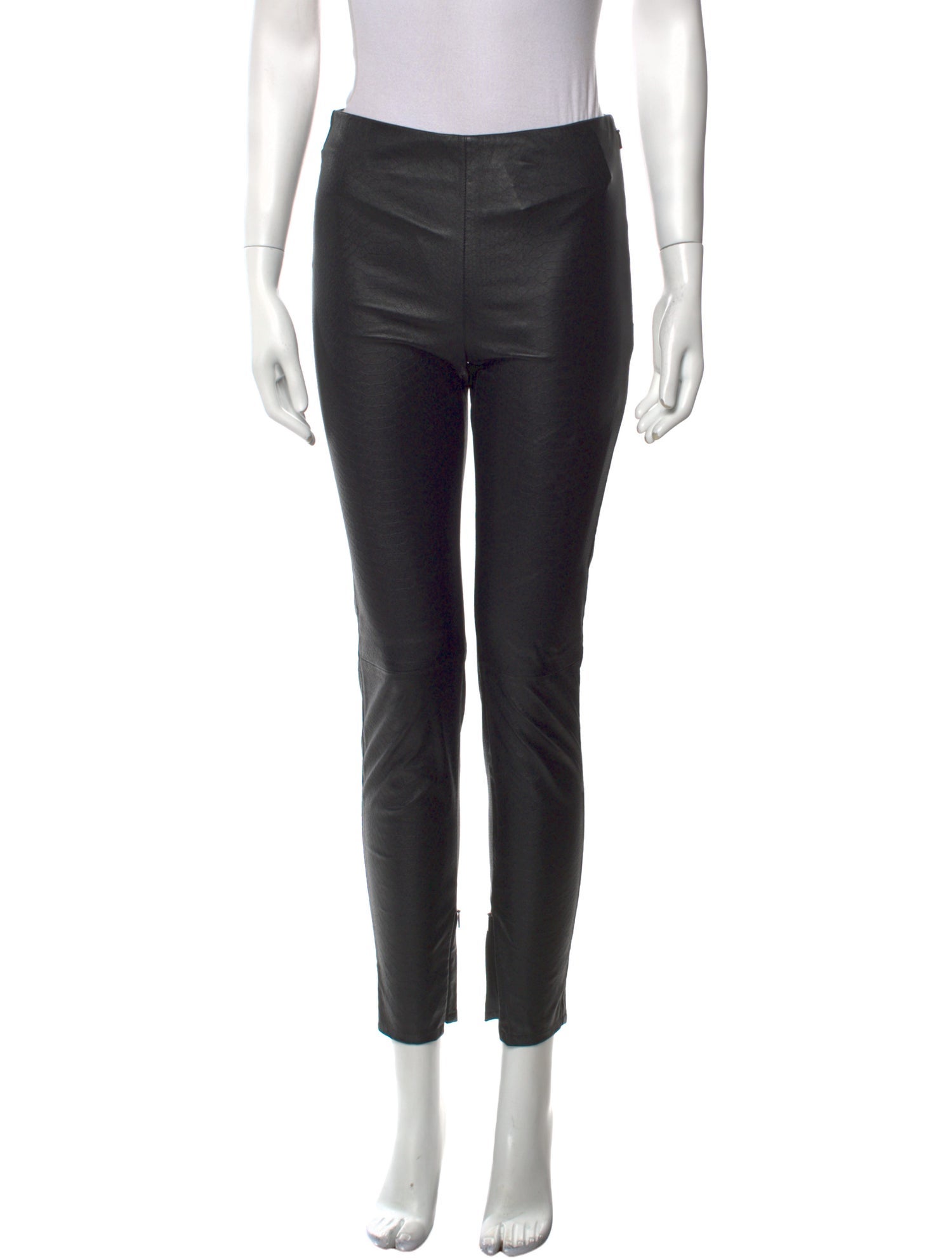 Saint Laurent Lamb Leather Skinny Leg Pants