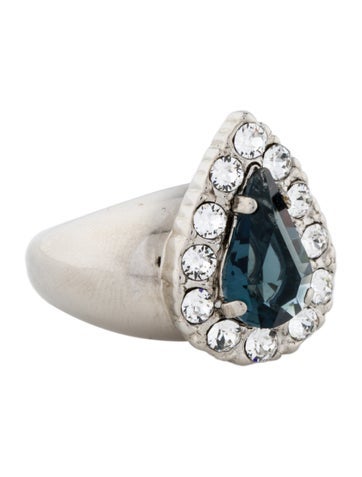 Saint Laurent Cocktail Ring Princess Crystal 7