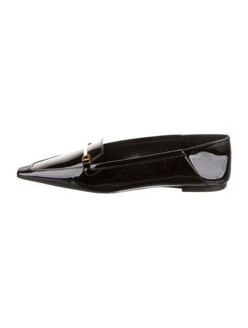 Saint Laurent Flats Patent Leather Loafers Us10, It40 | 10
