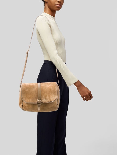 Saint Laurent Suede sorbonne shoulder bag