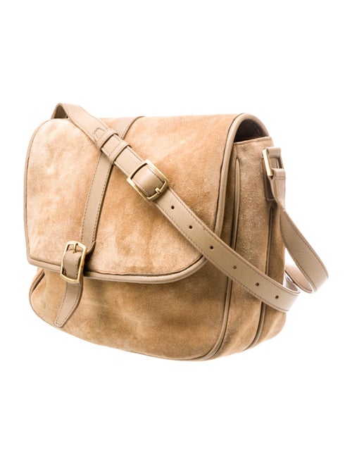 Saint Laurent Suede sorbonne shoulder bag