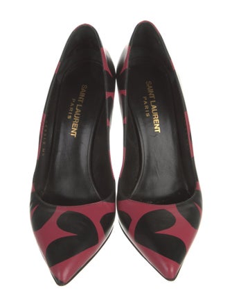 Saint Laurent Leather Printed Pumps