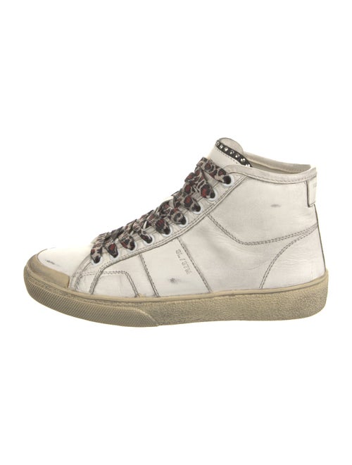 Saint Laurent Leather Printed Sneakers