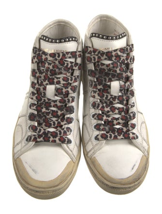 Saint Laurent Leather Printed Sneakers