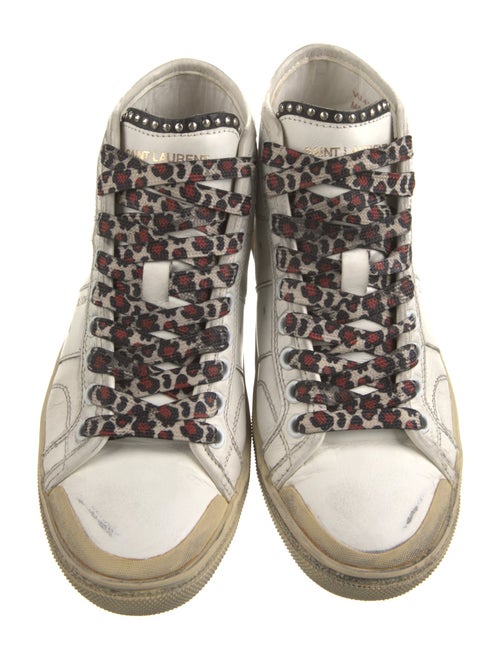 Saint Laurent Leather Printed Sneakers