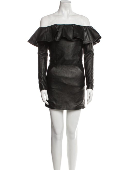 Saint Laurent Lambskin Mini Dress