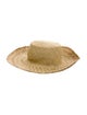 Saint Laurent Straw Woven Wide Brim Sun Hat