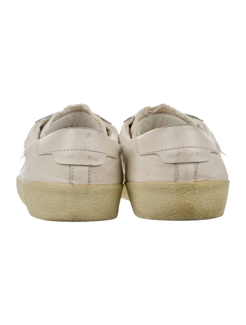 Saint Laurent Canvas Graphic Print Sneakers Neutrals Sneakers, Shoes