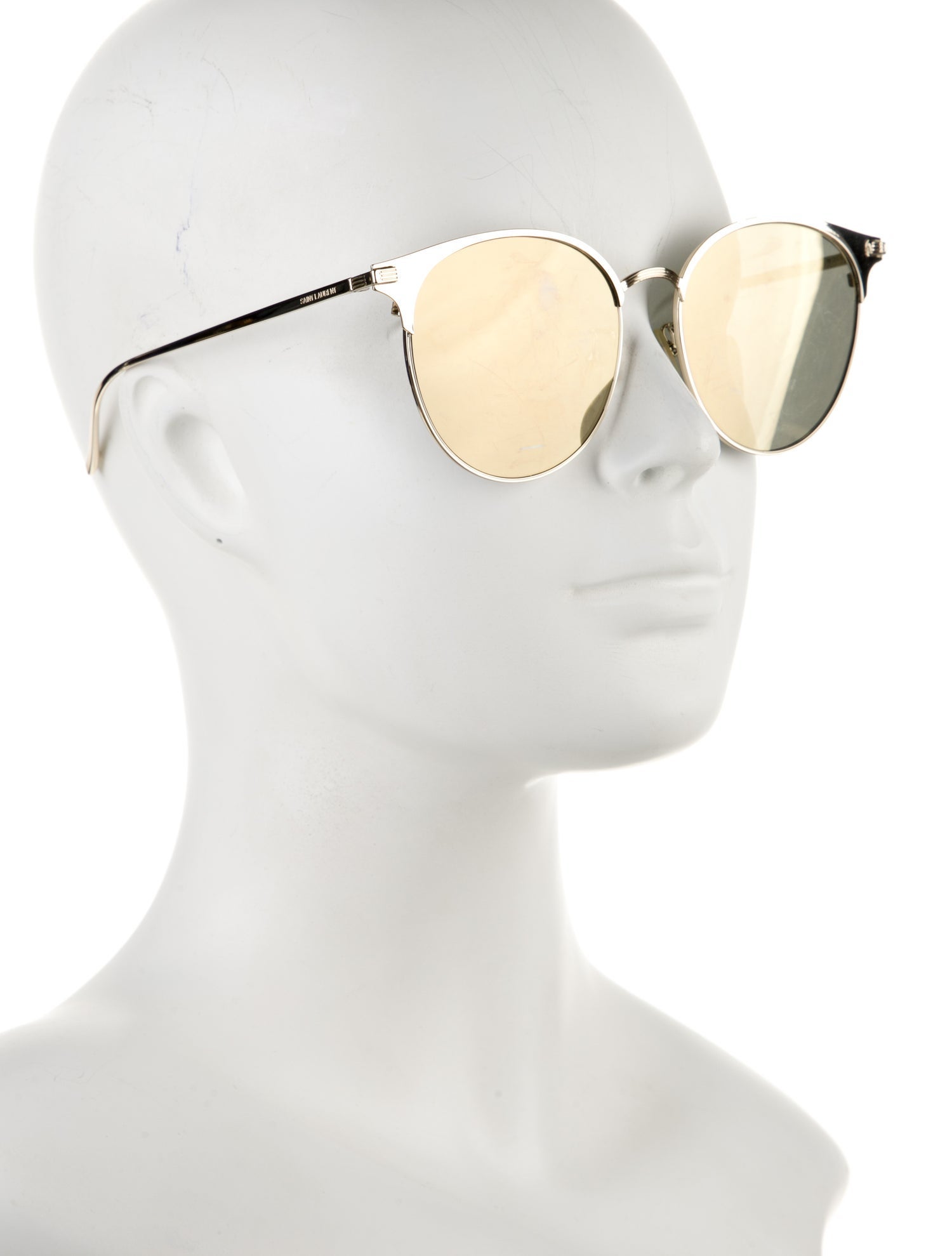 Saint Laurent Round Mirrored Sunglasses