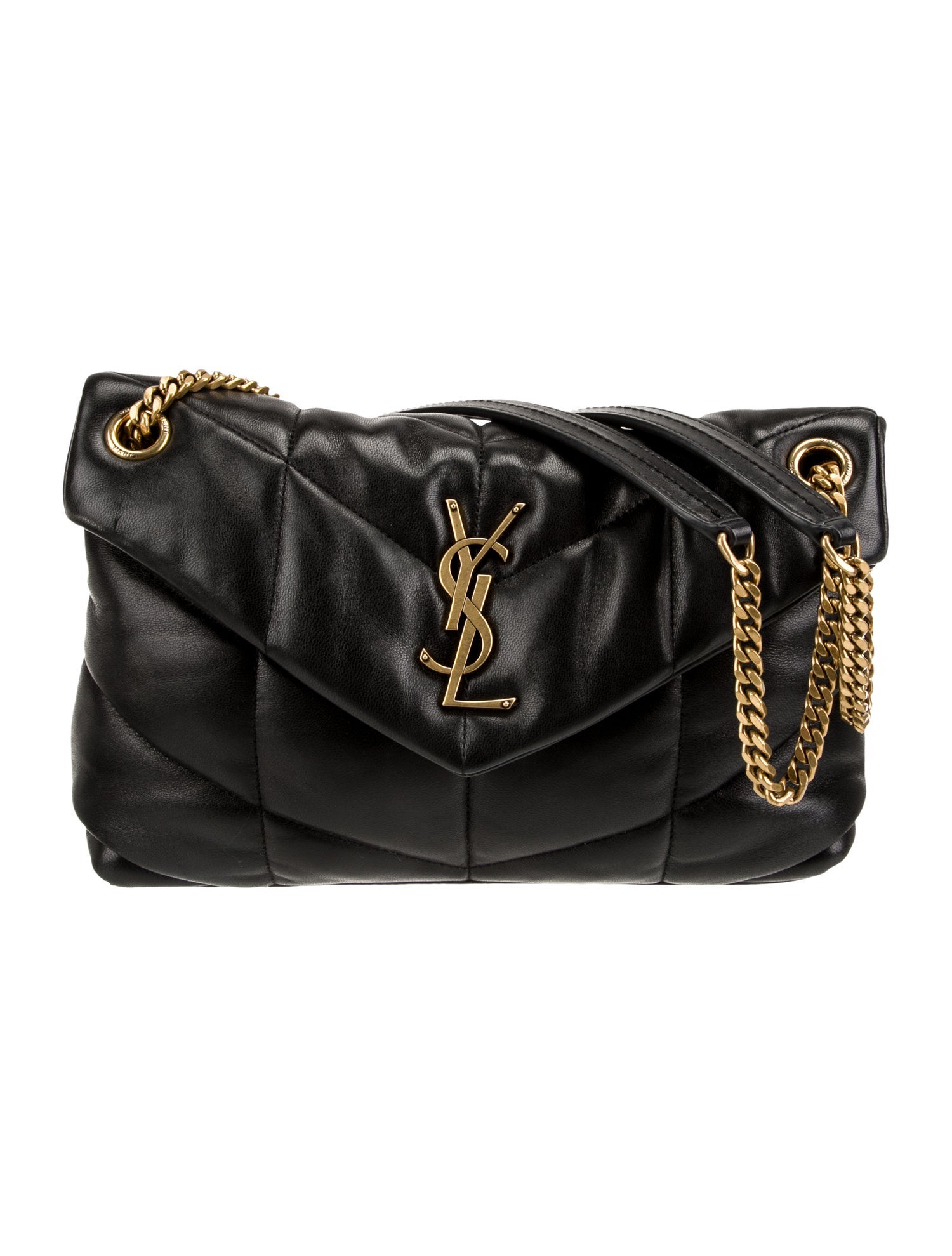 Saint Laurent Leather Shoulder Bag Small Black Shoulder Bags
