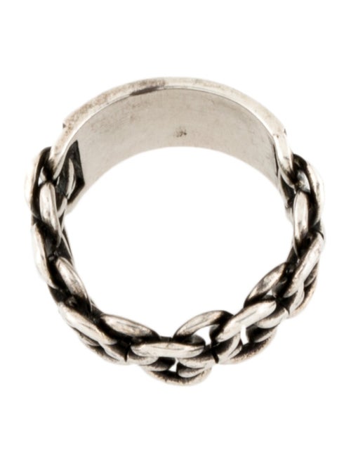 Saint Laurent Engraved Chain Band Ring