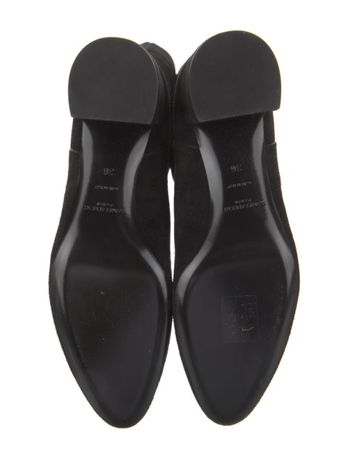 Saint Laurent Suede Fringe Trim Accent Boots