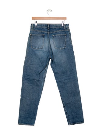 Saint Laurent High-Rise Straight Leg Jeans