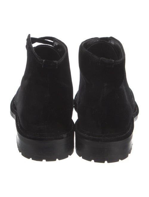 Saint Laurent Velvet Lace-Up Boots