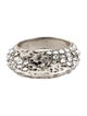 Saint Laurent Crystal Bague Oeuf Arty Band Ring