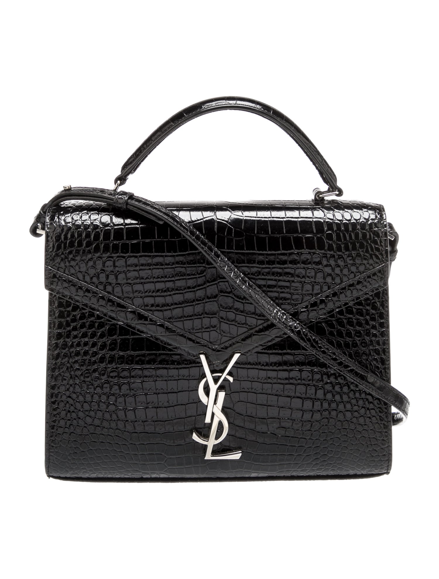 Saint Laurent Embossed Leather Cassandre Medium