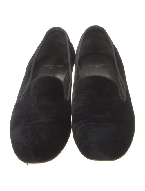 Saint Laurent Velvet Grosgrain Trim Loafers