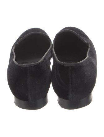 Saint Laurent Velvet Grosgrain Trim Loafers