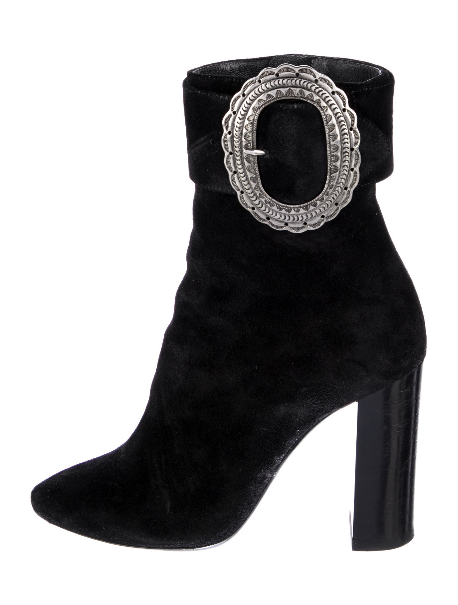 Saint Laurent Suede Printed Boots