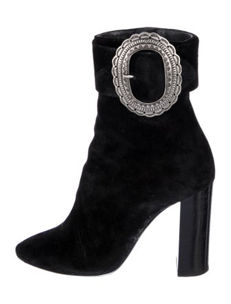 Saint Laurent Suede Printed Boots