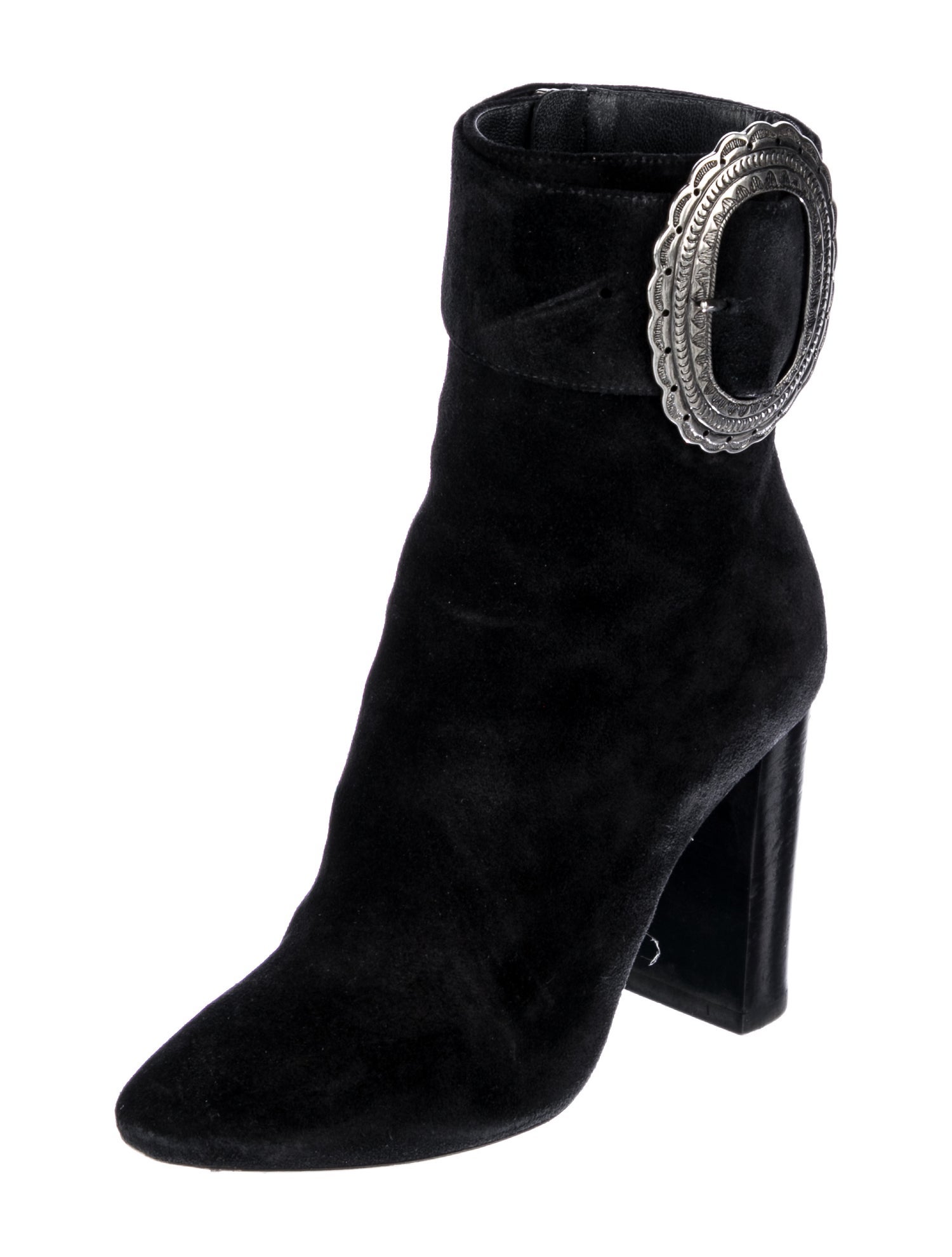 Saint Laurent Suede Printed Boots