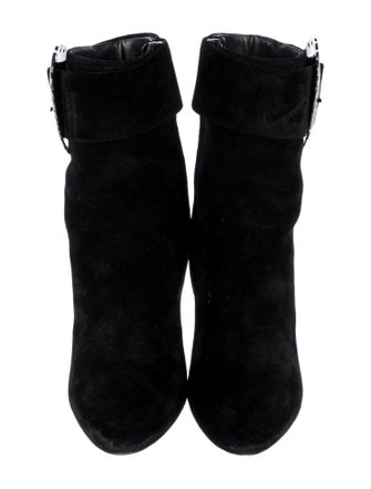 Saint Laurent Suede Printed Boots
